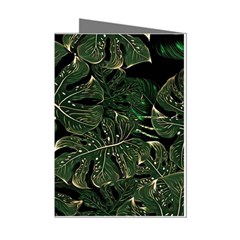 Monstera Plant Tropical Jungle Leaves Pattern Mini Greeting Cards (pkg Of 8) by Ravend