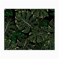 Monstera Plant Tropical Jungle Leaves Pattern Small Glasses Cloth (2 Sides) by Ravend