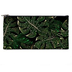 Monstera Plant Tropical Jungle Leaves Pattern Pencil Case by Ravend