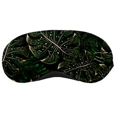 Monstera Plant Tropical Jungle Leaves Pattern Sleeping Mask by Ravend