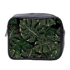 Monstera Plant Tropical Jungle Leaves Pattern Mini Toiletries Bag (two Sides) by Ravend