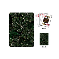 Monstera Plant Tropical Jungle Leaves Pattern Playing Cards Single Design (mini) by Ravend