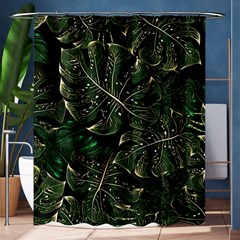 Monstera Plant Tropical Jungle Leaves Pattern Shower Curtain 60  X 72  (medium)  by Ravend