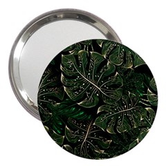 Monstera Plant Tropical Jungle Leaves Pattern 3  Handbag Mirrors by Ravend