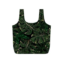 Monstera Plant Tropical Jungle Leaves Pattern Full Print Recycle Bag (s) by Ravend