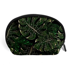 Monstera Plant Tropical Jungle Leaves Pattern Accessory Pouch (large) by Ravend