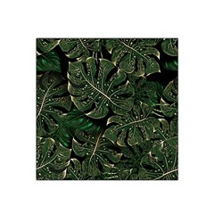 Monstera Plant Tropical Jungle Leaves Pattern Satin Bandana Scarf 22  X 22  by Ravend