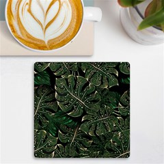 Monstera Plant Tropical Jungle Leaves Pattern Uv Print Square Tile Coaster  by Ravend