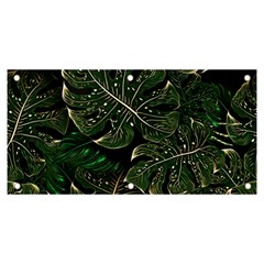 Monstera Plant Tropical Jungle Leaves Pattern Banner And Sign 6  X 3  by Ravend