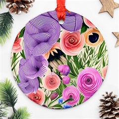 Brittle And Broken Blossoms Ornament (round) by GardenOfOphir