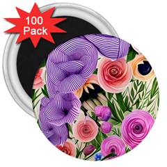 Brittle And Broken Blossoms 3  Magnets (100 Pack) by GardenOfOphir