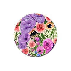 Brittle And Broken Blossoms Magnet 3  (round) by GardenOfOphir