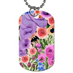 Brittle And Broken Blossoms Dog Tag (one Side) by GardenOfOphir