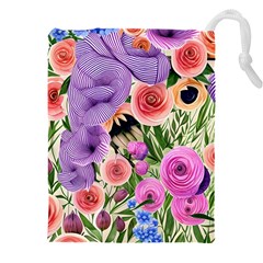 Brittle And Broken Blossoms Drawstring Pouch (4xl) by GardenOfOphir