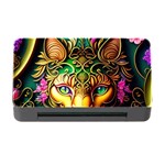 Ai Generated Paisley Pattern Feline Floral Memory Card Reader with CF Front