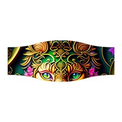 Ai Generated Paisley Pattern Feline Floral Stretchable Headband by Ravend