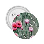 Pure And Radiant Watercolor Flowers 2.25  Buttons Front