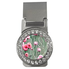 Pure And Radiant Watercolor Flowers Money Clips (cz)  by GardenOfOphir