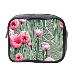 Pure And Radiant Watercolor Flowers Mini Toiletries Bag (two Sides) by GardenOfOphir