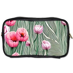 Pure And Radiant Watercolor Flowers Toiletries Bag (two Sides) by GardenOfOphir