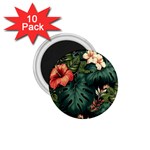 Flowers Monstera Foliage Tropical Jungle Drawing 1.75  Magnets (10 pack)  Front