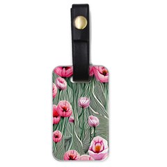 Pure And Radiant Watercolor Flowers Luggage Tag (one Side) by GardenOfOphir