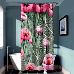 Pure And Radiant Watercolor Flowers Shower Curtain 36  X 72  (stall)  by GardenOfOphir