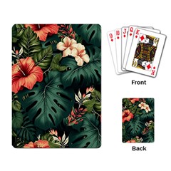 Flowers Monstera Foliage Tropical Jungle Drawing Playing Cards Single Design (rectangle) by Ravend