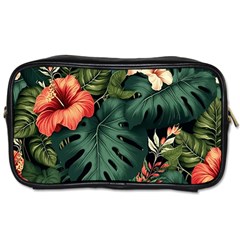 Flowers Monstera Foliage Tropical Jungle Drawing Toiletries Bag (two Sides) by Ravend