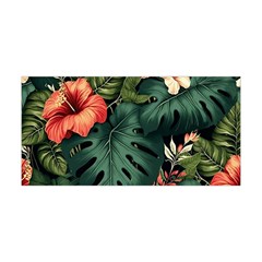 Flowers Monstera Foliage Tropical Jungle Drawing Yoga Headband by Ravend