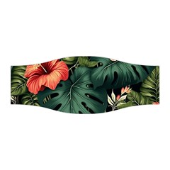 Flowers Monstera Foliage Tropical Jungle Drawing Stretchable Headband by Ravend