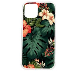 Flowers Monstera Foliage Tropical Jungle Drawing Iphone 12 Pro Max Tpu Uv Print Case by Ravend