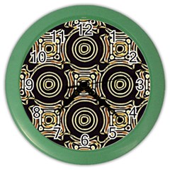 Background Art Pattern Design Graphic Color Wall Clock by Ravend