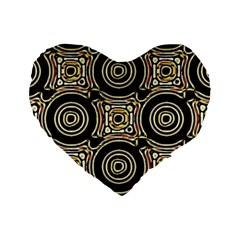 Background Art Pattern Design Graphic Standard 16  Premium Heart Shape Cushions by Ravend