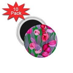 Mysterious And Enchanting Watercolor Flowers 1 75  Magnets (10 Pack)  by GardenOfOphir