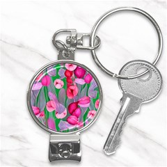 Mysterious And Enchanting Watercolor Flowers Nail Clippers Key Chain by GardenOfOphir