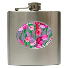 Mysterious And Enchanting Watercolor Flowers Hip Flask (6 Oz) by GardenOfOphir