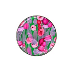 Mysterious And Enchanting Watercolor Flowers Hat Clip Ball Marker by GardenOfOphir