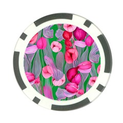 Mysterious And Enchanting Watercolor Flowers Poker Chip Card Guard by GardenOfOphir