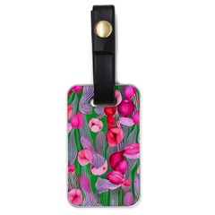 Mysterious And Enchanting Watercolor Flowers Luggage Tag (one Side) by GardenOfOphir