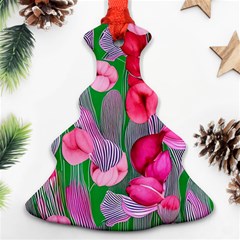 Mysterious And Enchanting Watercolor Flowers Ornament (christmas Tree)  by GardenOfOphir