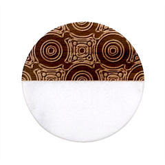 Background Art Pattern Design Graphic Classic Marble Wood Coaster (round)  by Ravend