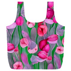 Mysterious And Enchanting Watercolor Flowers Full Print Recycle Bag (xxl) by GardenOfOphir