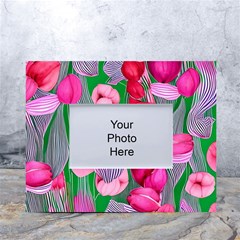 Mysterious And Enchanting Watercolor Flowers White Tabletop Photo Frame 4 x6  by GardenOfOphir