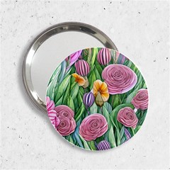 Delicate And Dazzling Watercolor Flowers 2 25  Handbag Mirrors by GardenOfOphir