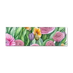 Delicate And Dazzling Watercolor Flowers Sticker Bumper (10 Pack) by GardenOfOphir