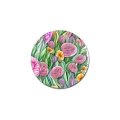 Delicate And Dazzling Watercolor Flowers Golf Ball Marker (10 Pack) by GardenOfOphir