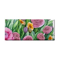 Delicate And Dazzling Watercolor Flowers Hand Towel by GardenOfOphir