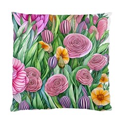 Delicate And Dazzling Watercolor Flowers Standard Cushion Case (two Sides) by GardenOfOphir