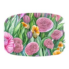 Delicate And Dazzling Watercolor Flowers Mini Square Pill Box by GardenOfOphir